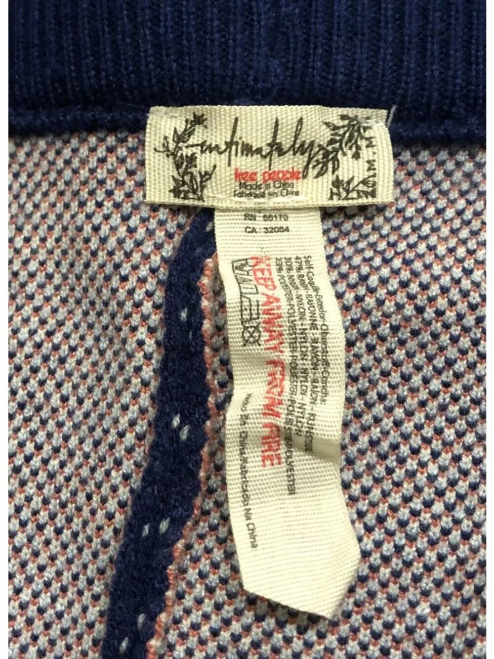 Free People x Intimately FP Falala Leggings Medium Blue Reindeer